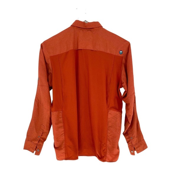 Wrangler Outdoor Mens 2X Long Sleeve Button Down Stash Zip‎ Pocket Burnt Orange - Picture 10 of 10